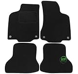 J&J AUTOMOTIVE | Velours Fußmatten Autotepiche Passend Für Polo 6N / 6N2 1994-2001, Genaue Passform, rutschfeste Untregrund, Verstärkt Im Pedalbereich