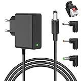 Newding DC Steckernetzteil 12V 2A Netzteil Kompatibel mit LED-Streifen Stecker 5.5x2.1mm 5.5x2.5mm 4.0x1.7mm 3.5x1.35mm Ladegerät Ladekabel Universal für CCTV Kamera WLAN-Router Laptops Adapter 24W