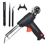 Mulcort Lötkolben-Set, 60 W, kabelgebundenes elektrisches Schweißgerät mit Schweißdraht, Einhandbedienung, Lötgeräte-Set zum Löten von Leiterplatten, elektrische Wartung, Computer und Heimwerken