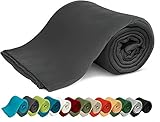KiGATEX Polar-Fleecedecke – 130 x 160 cm – Oeko-TEX Standard 100 Zertifiziert – Kuschelige Fleece-Decke für innen & außen – Pflegeleicht als Sofa-, Sommer-, Hunde- oder Tagesdecke – Grau