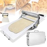 Compact Manual Dough Rolling Machine, Manual Foldable Dough Sheeter, Stainless Steel Pastry Roller with Adjustable Thickness 0-17.5mm/0-27mm, Commercial & Home Use, for Pizza, Croissants, Pastry,A