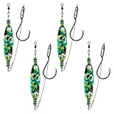 MiOYOOW Wels Rig Posen Set, 4 Stück Wels Angel Vorfach Set, Waller Rig Gerät Welshaken mit Rasseln und Schwimmern zum Welsangeln