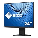 EIZO FlexScan EV2460-BK 60,5 cm (23,8 Zoll) Ultra-Slim Monitor (DVI-D, HDMI, D-Sub, USB 3.1 Hub, DisplayPort, 5 ms Reaktionszeit, Auflösung 1920 x 1080) schwarz