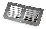wellenshop Lüftungsblech Kiemenblech 230 x 115 mm, Edelstahl Abluft Gitter Lüftungsgitter Zwangsentlüftung