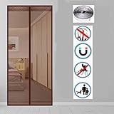 Leise Magnetische Fliegengitter Tür,Klebemontage Insektenschutz Automatisches Schließen Einfach Zu Montieren Heavy Duty HäNde Frei Passend Für Balkontür Terrassentür Ohne Bohren-80x200cm(31x79inch)-A