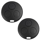 2 Stück Autoschlüssel Hülle Kompatibel mit Smart Fortwo 450 MC01 Roadster Cabrio Coupe 1998 bis 2007, Smart Schlüssel Gehäuse, Funkschlüssel Ersatz, 3 Tasten Schlüsselgehäuse, Auto Schlüssel