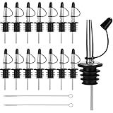14 Stück Edelstahl Flaschenausgießer, Flaschen Ausgießer, Konische Ausgießer Spirituosen, Dosierer für Flaschen mit Staubkappen, öl ausgießer für Spirituosen, Wein Schnaps,Essig, Likör