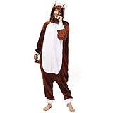 Katara 1744 (30+ Designs) Pferde-Kostüm Pony braun, Unisex Onesie/ Pyjama-Qualität für Erwachsene & Teenager