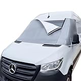 Marvix Außen Thermofenstermatte Silber Thermoschutz Abdeckung für für Sprinter ab 2018 Außenisoliermatte Wohnmobil Abdeckung Sonnenschutz