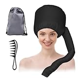 Trockenhauben für Haare, Diffuser Cap, Föhnhaube Locken, Schnell Trockenes Haar, Motorhauben Haartrockneraufsatz, mit Kamm, Aufbewahrungstasche, für Haarstyling, Tiefenpflege und Trocknen (Schwarz)