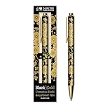 Premium Kugelschreiber: Uematsu Hobi, Chrysanthemen Schwarz & Gold: Unser Hochwertiger Ballpoint Pen in einer dekorativen Geschenkbox und mit ... (Kugeschreiber mit Kunstmotiv)