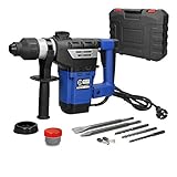 ECD Germany Bohrhammer Schlagbohrer 1800W | 230V | 4300 S/min | 6 Joule | 2x Meißel | inkl. Koffer und Zubehör | Schlagbohrmaschine Abbruchhammer Meißelhammer SDS-Plus