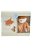 Sterntaler Geschenkset Fuchs Filou - bestehend aus Baby Schmusetuch mit Rassel & weichem, saugfähigem Kinderhandtuch - Unisex Geschenk zur Geburt - Baby Party, rost