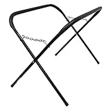 TRUTZHOLM Lackierständer, Lackierbock, Montier- und Scheibenbock, X-Bock verstellbar, KFZ, Windschutzscheiben, Ständer, Scheibentisch (Schwarz)