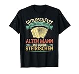 Alter Mann Mit Steirische Harmonika, Lustiges Quetschn T-Shirt