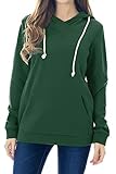 Smallshow Stillanzug Mutterschaft Fleece Stillpullover Stilloberteil Umstandsmode Hoodie Sweatshirt zum Stillen Grass Green L