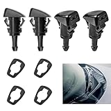 4 Stück Auto-Frontscheibe Waschdüsen, OE-Nr. 15878745, Für Dodge (Charger/Journey), Jeep (Compass/Patriot), RAM(1500), Chrysler(PT Cruiser), Scheibenwaschdüse, Wischer Sprühdüsen, Scheiben Wasch Düse