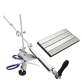 IMAGE Messerschärfer Profi, Messerschärfsystem 360° Flip Drehung mit festem Winkel, Edelstahl Messerschleifer Set mit 4 Diamant Schleifstein 240/400/600/1000 für Küchenmesser, Kochmesser