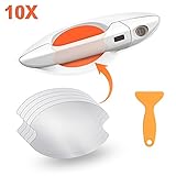 Auto Türgriff Schutzfolie, 10er Set Universelle Lackschutzfolie mit Rakel für Griffmulden/Griffschalen - transparent, selbtklebende Lackschutz Lackschutzfolien - 150µm transparente, selbtklebend