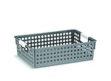 kela Korb MIKA graue Aufbewahrungskörbe, Aufbewahren + Ordnen, Bürohelfer, PP-Kunststoff - Größe wählbar, Größe:30x21.5x8.5cm