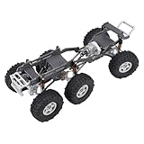 RiToEasysports RC -Chassis, Low -Mitte -Schwerkraft -LKW -Chassis -Rahmenkit für Axial SCX24 RC Truck 6x6 (schwarzes Silber)
