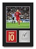 HWC Trading Arjen Robben Bayern Munich Geschenke Gedrucktes Signiertes Autogramm Foto für Fußball Anhänger and Fans - A4 Porträt