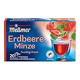 Meßmer Erdbeere Minze | Früchtetee mit Minze und Erdbeer-Aroma | fruchtig-frischer Geschmack | 20 Teebeutel