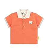 Steiff Poloshirt Kurzarm EU Größe 56 Flamingo, Polo-Shirt kurzärmelig, Polohemd für Kinder, Hemd mit Kragen, weich und bequem, waschmaschinenfest