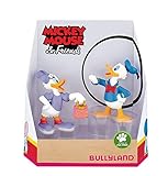 Bullyland 15084 - Spielfigurenset, Walt Disney Mickey Mouse Geschenkset-Donald und Daisy, liebevoll handbemalte Figuren, PVC-frei, tolles Geschenk für Jungen und Mädchen zum fantasievollen Spielen