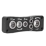 Router Bit Vise Bit Organizer, High Carbon Steel Multi Holes Bit Storage Socket Organizer, Router Bit Holder für 1/2 Zoll, 1/4 Zoll, 6 mm, 8 mm, 10 mm, 12 mm Fräser