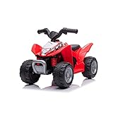 Sport1 Elektrisches Quad für Kinder, Nachbildung Honda TRX 250X, Kindermotorrad, 6 Volt, Geschwindigkeit 2,8 km/h, Maße: 65,5 x 38,5 x 43,5 cm, für Kinder bis 20 kg, wiederaufladbarer Akku, mit