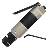 ECD Germany Druckluft Absetzzange Lochzange, bis 1,2 mm Stärke, 5 mm Innendurchmesser, KFZ Karosserie Blech Falzzange Zange Druckluft Werkzeug Crimpzange Presszange Falzgerät