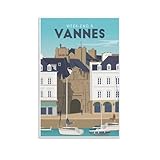 EKOAW Malen nach Zahlen für Erwachsene, Vannes France Malen nach Zahlen Sets für Kinder, Malen nach Zahlen Set für Kinder zur Heimdekoration 40x50cm