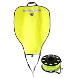 FLY MEN Sichere, dauerhafte, tragbare, Tauchen 50lbs Salvage Hebesack mit Rücklaufventil 30m Finger Tambour Lot (2 Stück) Qualitätsmaterial (Color : Yellow)