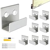 GZjiyu 8 Stück Haken Garderobe, Schwerlast Edelstahl Schwerlast Stahlhake für Bad Küche Kleiderhaken Keramik Fliesen Display mit 16 Schrauben + 16 Expansionsrohre + 1 Schraubendreher