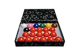 SOKKER Set mit 22 Billardkugeln Snooker aus Kunstharz, 52,4 mm, 15 rote Kugeln und 7 Mulitcolor