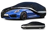Holthly Autoabdeckung 100% Wasserdicht, Auto Abdeckplane für Vollgarage Regen Sonne Staub UV Schutz. Autoplane Passend für BMW Z4, Porsche Boxster 718 Cayman, Jaguar F Type. Autogarage Schwarz C5
