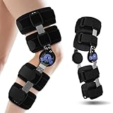 UPROZIL Knieorthese, Verstellbare Knieschiene Stabiles ROM, Einstellbare Kniefixierung, Verstellbare Knie-Wegfahrsperre mit seitlichen Beinstabilisatoren (Empfohlene Körpergröße: mindestens 160 cm)