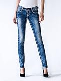 M.O.D - Damen Jeans Alice Skinny Blossom Blue-Heavy SU13-2004 W32 L34