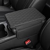 Auto Mittelkonsole Abdeckung, Universal PU Leder Auto Armlehne Abdeckung Kissen mit 2 Aufbewahrungstaschen Auto Armlehne Abdeckung Schutz Armlehne Sitz Box Pad für die meisten Fahrzeug, SUV, LKW