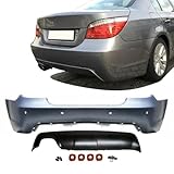 DM Autoteile 1420 LCI Limousine Stoßstange Hinten PDC+Diffusor kompatibel für BMW E60 auch M +ABE 07-10