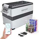 EUHOMY 12V Kompressor Kühlbox 40L, Kühlbox Auto Kompressor mit APP Gesteuert, 12V/240V Kühlschrank -20 ℃ bis 20 ℃, tragbarer Kühlschrank für Camping, Reisen, Lastkraftwagen