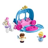 Fisher-Price Little People Kleinkindspielzeug Disney Princess-Spielset Cinderellas magische Kutsche mit Spielfiguren für Kinder ab 18 Monaten, HGP76
