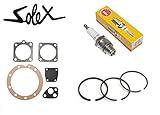 cyclingcolors Solex 2200 3300 3800 5000 reparaturset : Dichtungsatz + Zündkerze + kolbenringe Velosolex dichtung