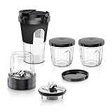 Bosch Zubehör-Set TastyMoments MUZ45XTM1, 5-in-1 Multi-Zerkleinerer-Set (Mixen, Mahlen, Hacken, Aufbewahren, ToGo-Lösung), für MaxxiMUM, Serie 4, Serie 2, MUM4