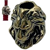 Lpitoy Messing Löwenkopf Messer Lanyard Perlen Outdoor Paracord Anhänger Vintage Löwe Charms Handmade DIY Regenschirm Seil Zubehör