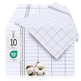 BARBONS Geschirrtücher 10er Set - Baumwolle 50x70 cm - Oeko-TEX Zertifiziert - Küchentextiliensets Trockentücher Küchenhandtücher Küchentücher Geschirrhandtücher Waschbar bis 90 C Anthrazit