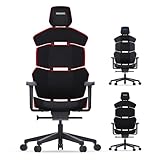 RECARO NXT Essential Premium Gaming & Bürostuhl Ergonomisch [Büro-Zertifiziert] | Made in Germany | Microfaser Dinamica/Stoff | Höhenverstellbar - bis 150kg, Shadow Red