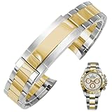 AIYIRUO Uhrenarmbänder Edelstahl Armband Männe Metall20mm 21mm Fester Edelstahl Ersatzarmband Kompatibel mit der Rolex Submarine-Serie der DiTona-Serie