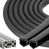12 Meter Aluprofil-Kantenstreifen 30x30, 40x40 Nut 8 Aluprofil Zubehör Staubschutz Weiche Abdeckungs Dichtungsstreifen Weich-PVC-Schutzdichtstreifen für Item Profil 30/40 V Type Slot T Type Slot